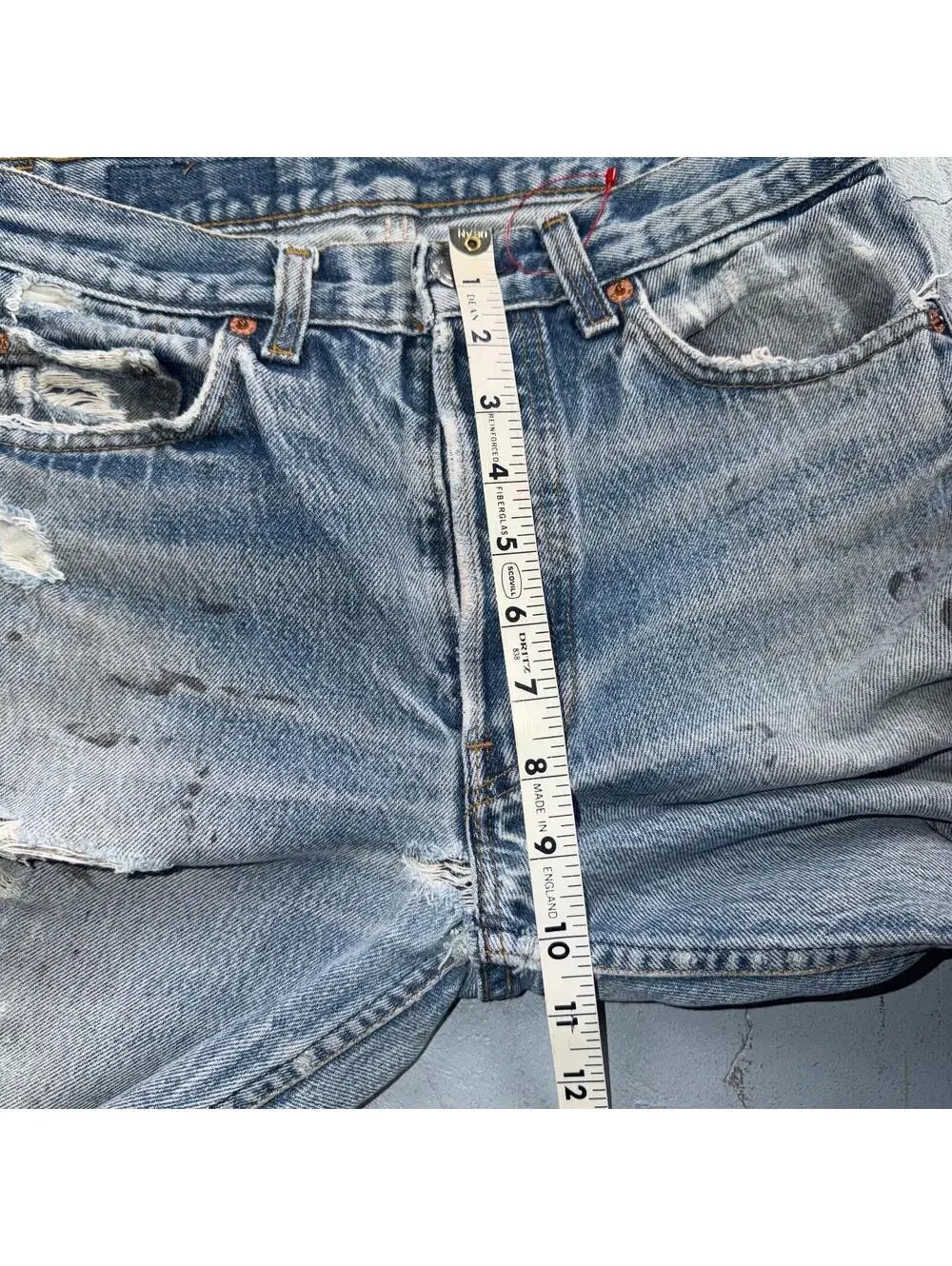 Levis 501 Vintage 90s USA XX Straight Leg Jeans Blue Light Wash 29x32 Act 28x28